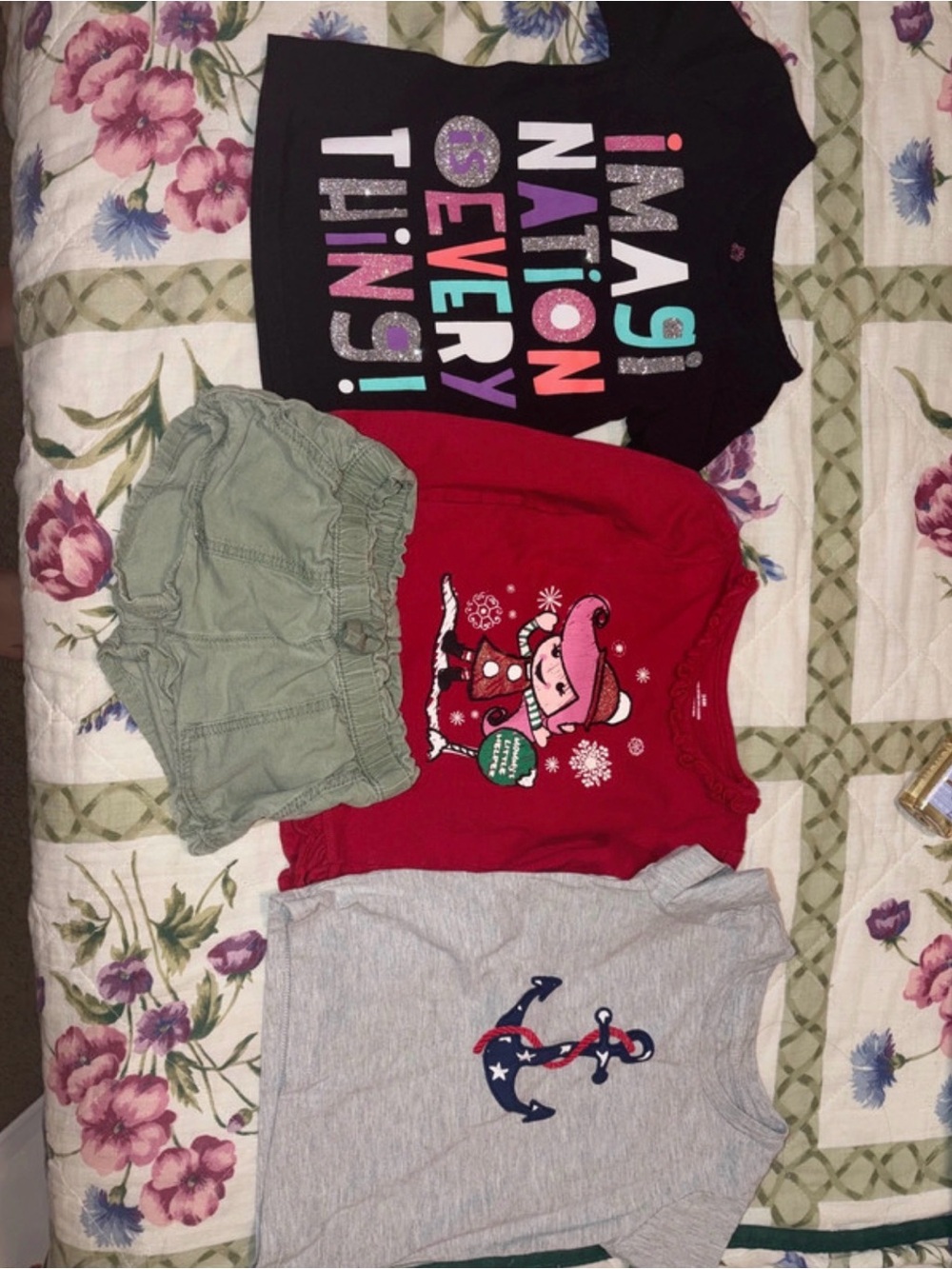 Kids bundle of 3 Graphic Tees and 1 pair of shorts- Unbranded